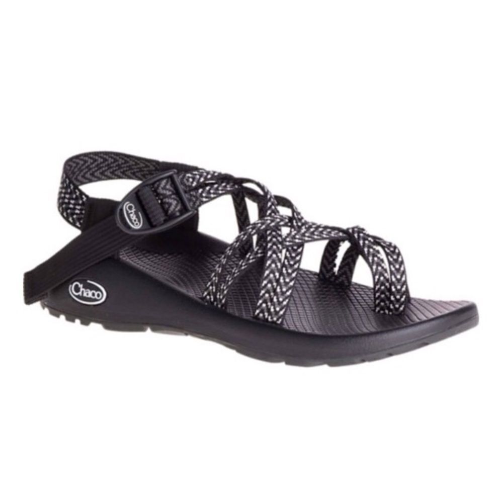 Chaco ZX/2 Classic Boost Black Green White Woven Strappy Hiking Outdoor Sandals